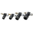 thumbnail image 4 of 1 pieza Negro Empuje en el codo Ajuste de velocidad Control de flujo de flujo conector neumático Tubo de tubería Manguera de la manguera M5 "1/8" 1/4 "3/8" 1/2 ", 4 of 6