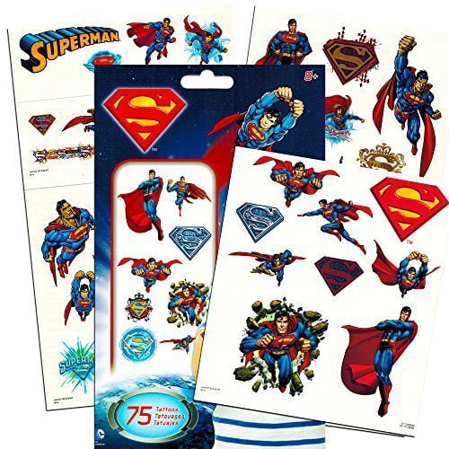 4 Sheets Of Tattoos BRAND NEW JUSTICE LEAGUE Tattoo Book LICENSED 