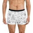 thumbnail image 3 of KKBOTIVE Mens Christmas DIY Underwear Boxer Briefs Hilarious No Fly Christmas Themed Shorts Snowman Reindeer Graphic Holiday Shorts Men Lingerie White Size: L, 3 of 5