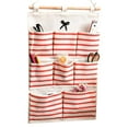 thumbnail image 2 of Flmtop 6/8 Poches Sac de Rangement Mural en Tissu Coton Lin, 2 of 10