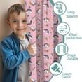 thumbnail image 3 of Blackout Kids Curtains,Pink Cartoon Unicorn Rainbow Ice Cream Childrens Insulated Curtains Set Of 2,Bedroom Essentials,Toddler Room Decor 52"x63", 3 of 5