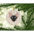 thumbnail image 2 of Oriental Bicolor Cat Christmas Ceramic Ornament 2.8 in x 2.8 in, 2 of 3