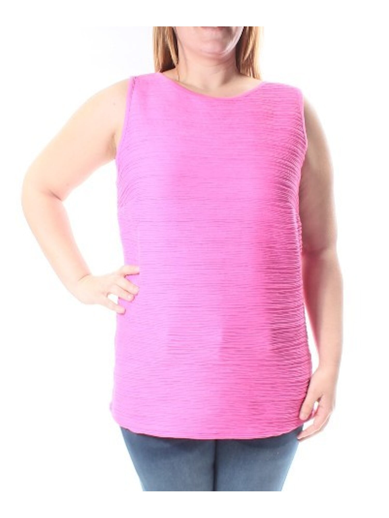 INC Womens Pink Sleeveless Jewel Neck Top M - Walmart.com