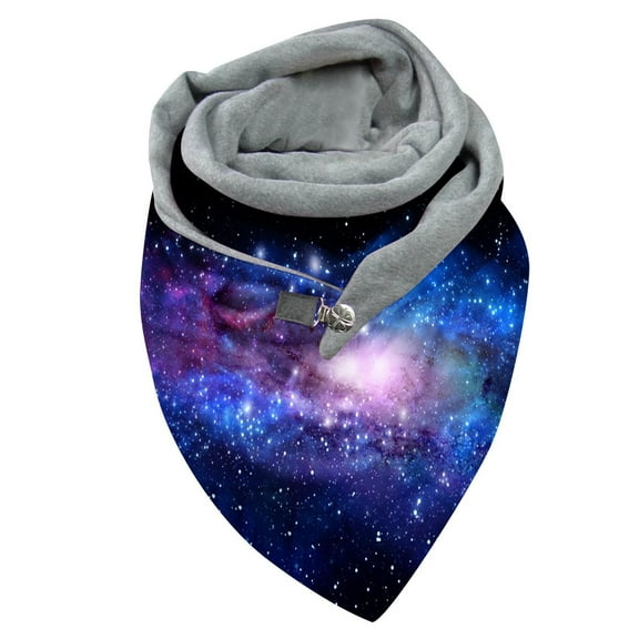 Aoochasliy Winter Scarfs Winter Women Print Button Soft Wrap Casual Warm Scarves Shawls