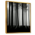 thumbnail image 2 of Designart "Silence Photography: Black And White Forest II" Forest Floater Framed Canvas Wall Art, 2 of 5
