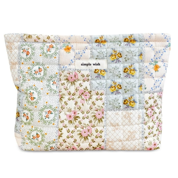 Bolsa de maquillaje STARDW, bonita bolsa de cosméticos acolchada de algodón con estampado floral