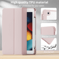 thumbnail image 3 of GKABXY Case for iPad 7/8/9th Generation 10.2 inch Transparent Case Hard PC Back, Built-in Pencil Holder, Tri-fold Stand, Auto Wake/Sleep, Pink, 3 of 6