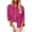 Hot Pink, variant on Homenesgenics Womens Plus Size Womens Solid Color Button Down Shirts V Neck Loose Blouse Longt Sleeve Casual Work Tunic Tops With Pocket