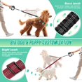 thumbnail image 4 of SlowTon Double Dog Leash Coupler, No Tangle 360Â° Swivel Dual Leashes for Walking 2 Dogs, Adjustable Length Reflective Splitter Leash for Training, Small, Medium & Large Two Dogs((Black&Red), 4 of 7