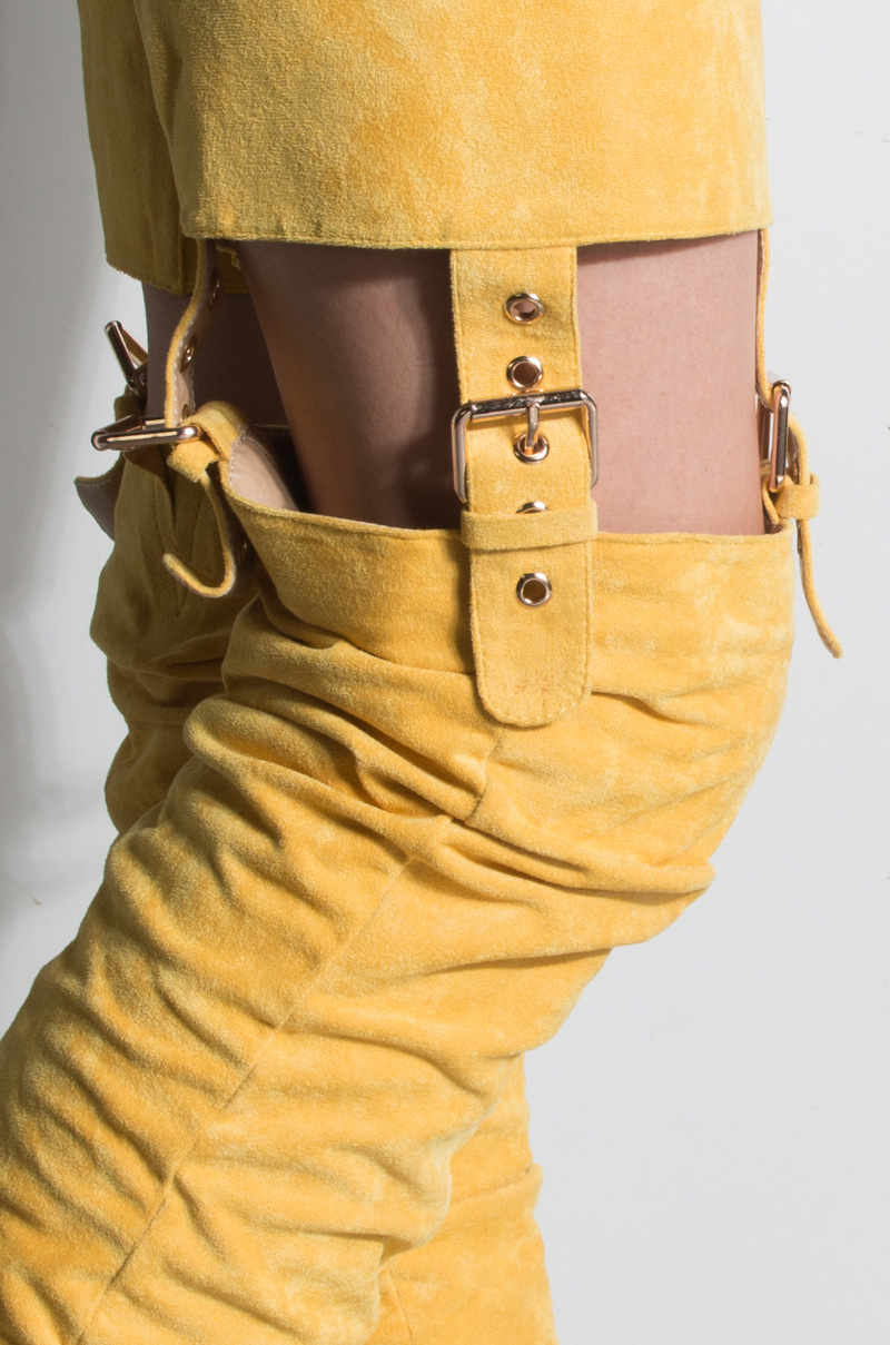 azalea wang belted thigh high boots