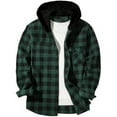 thumbnail image 3 of Teen Button down Shirt Plaid Hooded Long Sleeve Shirts Kids Light Fall Shirts Boys Jacket 15-16 Years, 3 of 9