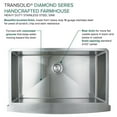 thumbnail image 6 of Transolid KKM-DUSSF362210 Diamond 35.9-in L x 22-in W Super Single Bowl Farmhouse Apron Front Kitchen Sink and Accessories Kit in Stainless Steel, 6 of 13