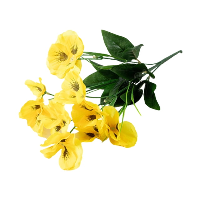 Bearachild 3x Iris Japonica simulado para decoraciones vibrantes para el hogar Simulación tridimensional y completa Decoración amarillo