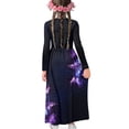 thumbnail image 5 of DISNIMO Purple Butterfly Dress Long Sleeve for Girls 5-6 Dresses for Kids Long Sleeve Dresses for Kids Girl Frock with Pockets for Kids Swing Dress Long Sleeves Girls Midi Dress Fall, 5 of 7