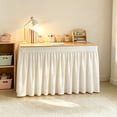 thumbnail image 4 of Floor Length Pleated Table Skirt Adjustable Folding Decorative Cover For Banquet Wedding Buffet Catering Stage Event Setup, 4 of 8