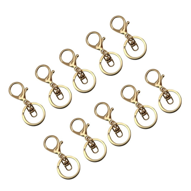 Maytalsory 10pcs Metal Carabiners Lobster Claw For Keychain - Strong And Functional Accessories For Easy Key KC Gold 1Set