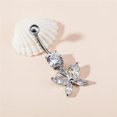 thumbnail image 3 of Dsseng 18G Belly Button Ring Mistletoe Navel Rings Surgical Steel Belly Button Piercing Sliver, 3 of 8