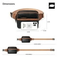thumbnail image 4 of 3L Fanny Pack for Women - Small Everywhere Crossbody Bag, Faux Leather Waist Packs Sling Chest Travel Purse, Waterproof Lightweight, 4 of 8