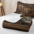 thumbnail image 4 of Erosebridal Fox Twin Quilt Set, Rustic Wood Twin Coverlet Set, 2pcs 1 Bedspread and 1 Pillowcase, 4 of 7