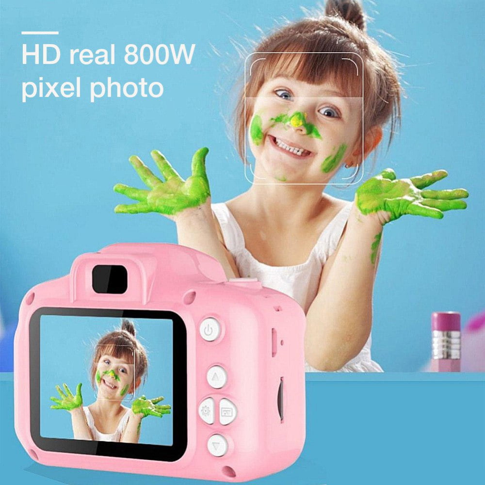Yinpinxinmao 1.5 Inch 1080P Mini Cam Digital Camera 2MP Kids Toy Children Christmas Birthday Gift Pink 