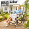 thumbnail image 4 of Outsunny Gliding Lounger Chair, Outdoor Swinging Chair with Smooth Rocking Arms and Lightweight Construction for Patio Backyard, Beige, 4 of 10