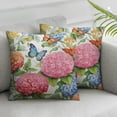 thumbnail image 2 of COMIO  Square Throw Pillow Covers Beautiful Floral Butterfly Flowers Design Pillow Cases Decorative for Home Bedroom Sofa Pillowcases Standard 2pc, 2 of 6