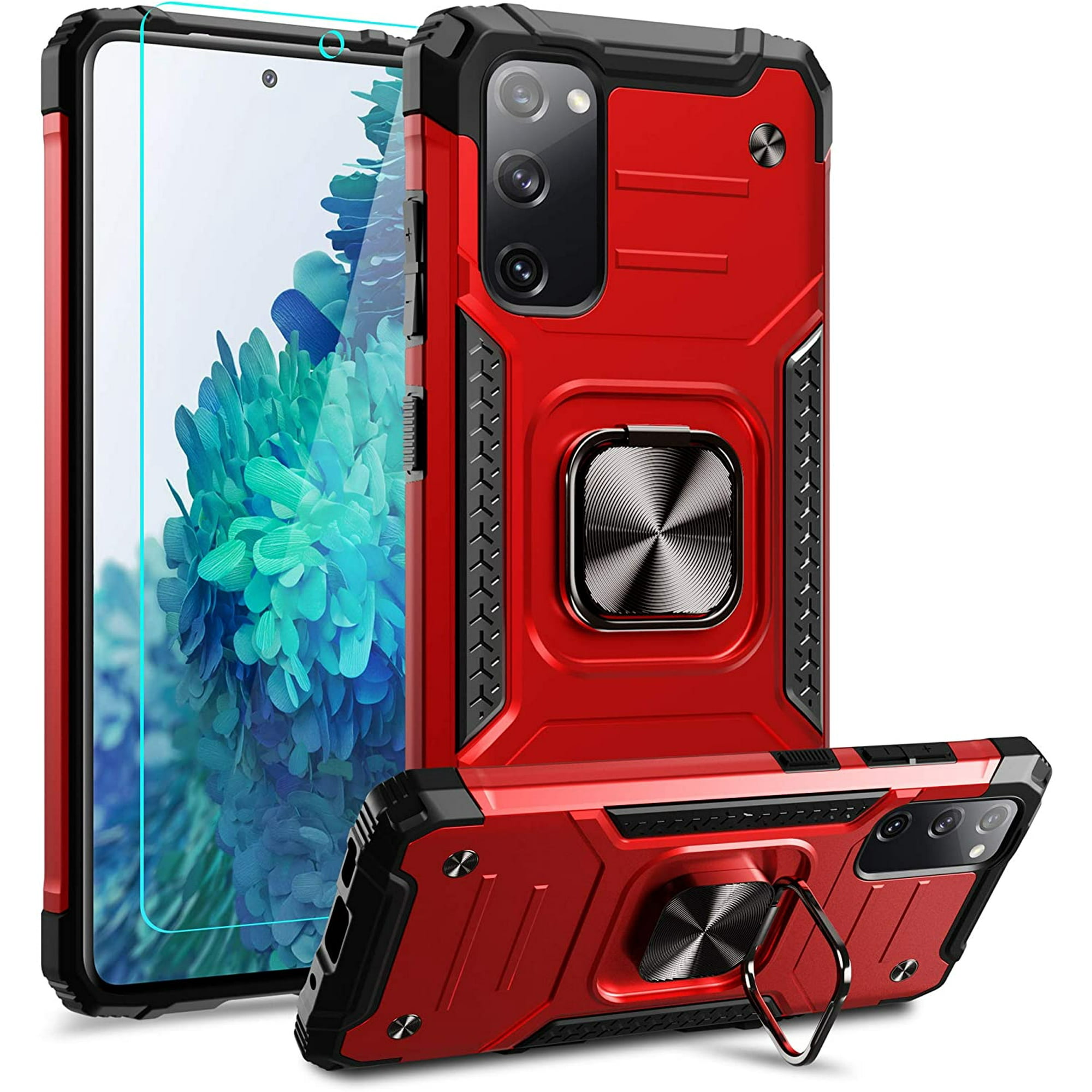 for Samsung S20 FE Case with Screen Protector,Armor Cover