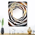 thumbnail image 1 of Designart "Spiral in Bright Gold and Black II" Abstract Spirals Oversized Wall Mirror - Modern Abstract Bathroom Decorative Wall Mirror - Multiple Color Options, 1 of 6