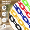 thumbnail image 3 of Cadena de plástico Uxcell, (0.73" OD, 6.6 pies, amarillo-negro)(2 juegos), barrera de cadena de seguridad con 2 ganchos, adecuada para control de multitudes y estacionamiento., 3 of 7