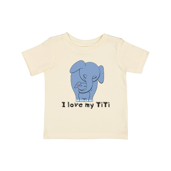 Inktastic I Love My Titi Elephant Blue Boys Baby T-Shirt