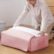 thumbnail image 4 of Bolsa de almacenamiento con asa y cierre, bolsa de viaje para ropa pequeña, almohadas, edredones, bolsas de almacenamiento para viaje, mueble plegable, portátil, material resistente, para, 4 of 7