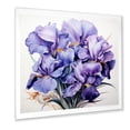 thumbnail image 2 of Designart "Graceful Iris in Purple and Pink II" Floral Framed Wall Art Decor - Traditional Purple Irises Living Room Framed Canvas Art, 2 of 6