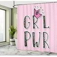 thumbnail image 5 of Ambesonne Girl Slogan Shower Curtain, Girl Power in Ornate, 69"Wx70"L, Multicolor, 5 of 5