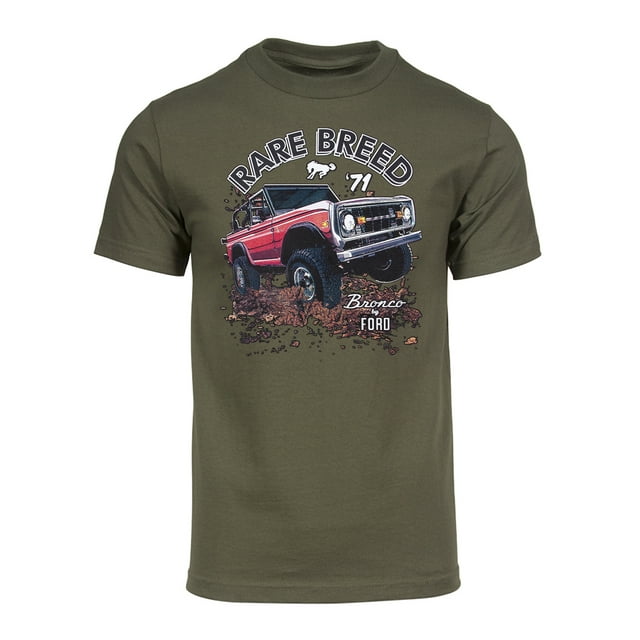 Gravity Trading Mens Rare Breed Ford Bronco Short-Sleeve T-Shirt - Olive - 3XL