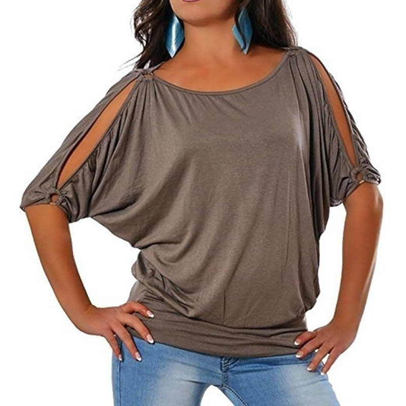 cold shoulder cotton tops