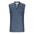thumbnail image 4 of Purcolt Mens Athletic Tank Tops, Big and Tall Vintage Sleeveless Button Up Muscle Shirts Summer Casual Gym Running Workout Beach Tee Top with Pocket, 4 of 6