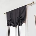thumbnail image 3 of Cortina opaca con aislamiento térmico, cortina corta romana, cortina de baño para ventana pequeña, persiana con forma de globo para cenefa de ventana. (Negro, 120x120cm), 3 of 4