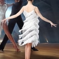thumbnail image 6 of amagogo Women Sequin Tassel Dress Dancewear Dress for Samba Cha Cha XL, 6 of 8