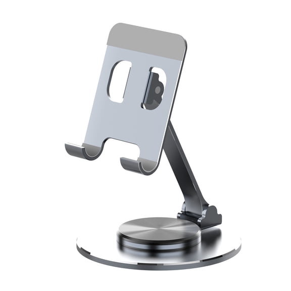 Metal Phone Stand 360 Degree Rotating Desktop Holder Adjustable for Smartphones and Tablets Non Slip Desk Stand