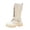 White, variant on Girls Mid Calf Chunky Boots Round Toe Soft Sole Wide Width Fall Trendy Comfort Boots White 10 Toddler