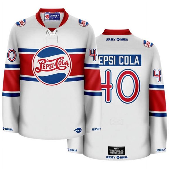 Pepsi 1940 White Throwback Hockey Jersey