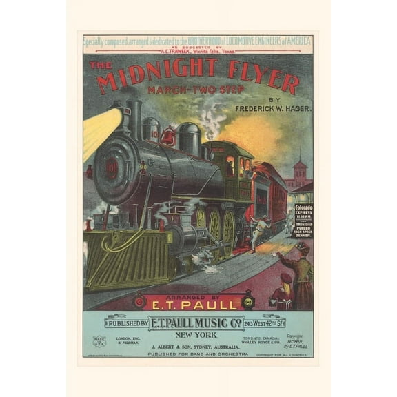 Pocket Sized - Found Image Press Journals: Vintage Journal Sheet Music for Midnight Flyer (Paperback)