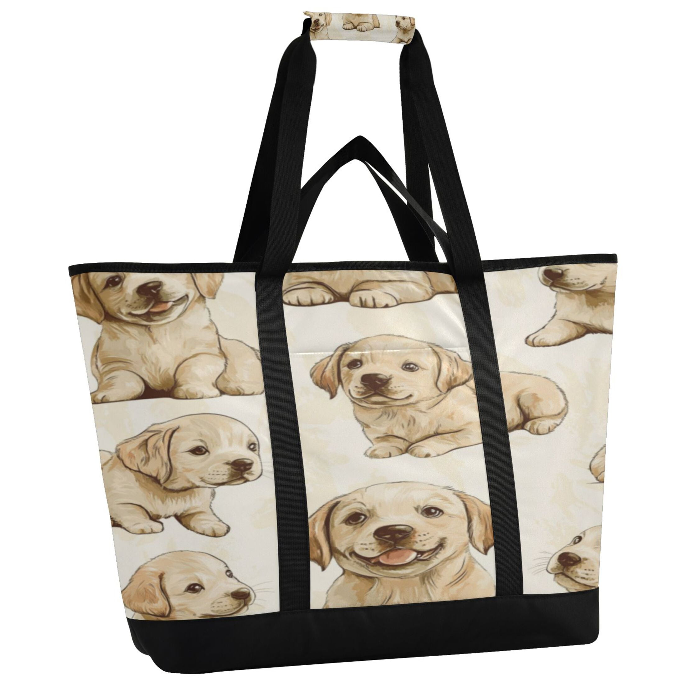 Large Hand-held Ice Pack Picnic Bag Insulation and Refrigeration Suitable for Shopping Picnics and Camping Pretty Cute Dog