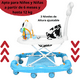 thumbnail image 5 of Andadera para Bebé Mecedora Vaca con Sonido Bastón Toldo Altura Ajustable Ruedas de Goma Apta desde 6 meses - Azul, 5 of 7