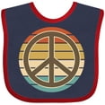 thumbnail image 3 of Inktastic Retro Peace Sign Sunset Boys or Girls Baby Bib, 3 of 4