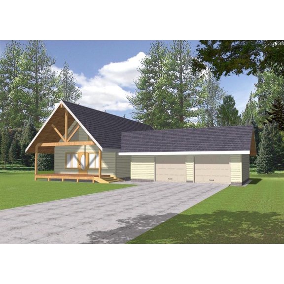 001-3151: A-frame Empty-nester 2 Bed, 2 Bath Luxury Home Plan, 1600 Sq Ft: Full Blueprints with License to Build by Home Plan Marketplace - Lesuto