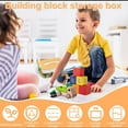 thumbnail image 3 of Reusable Child Toy Containers Large Capacity Building Blocks Containers Stackable Toy Organizer Box with Adjustable Compartments for Building Brick Dolls Toys(olive green  2 Layer）, 3 of 5