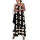 thumbnail image 1 of Vestido PRETTYGARDEN Maxi de un Hombro Negro con Estampado Floral Albaricoque Talle M, 1 of 8