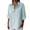 Light Blue, variant on 3/4 Length Sleeve Womens Tops Plus Size Shirts Collared Casual Pullover Linen Solid Color Loose Summer Blouses Pink