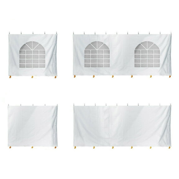 TentandTable Standard Sidewall Kit for 8 ft Sides, White, 10 ft x 20 ft